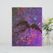 Dunkle Mysteriengeflügelte Figur, die über den Wel (Stehend Vorderseite)