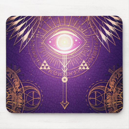 Dunkle mystische arkane Augen der Ewigkeit Mat Mousepad (Vorne)