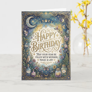 Dunkle Mystische Himmelsmagie Alles Gute zum Gebur Karte