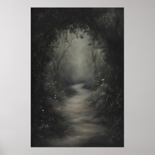 Dunkle mystische Waldcore-Wandkunst, Ausdruckbar Poster