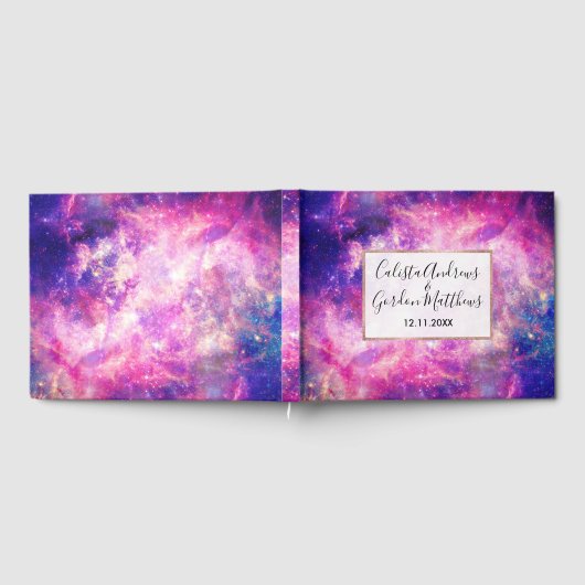 Dunkle Nacht Gradient Galaxy Glows Zodiac Starry S Gästebuch (Voll)