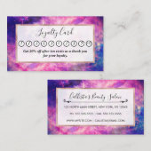 Dunkle Nacht Gradient Galaxy Glows Zodiac Starry S Treuekarte (Vorne/Hinten)