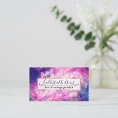 Dunkle Nacht Gradient Galaxy Glows Zodiac Starry S Visitenkarte (Stehend Vorderseite)