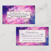 Dunkle Nacht Gradient Galaxy Glows Zodiac Starry S Visitenkarte (Vorne/Hinten)