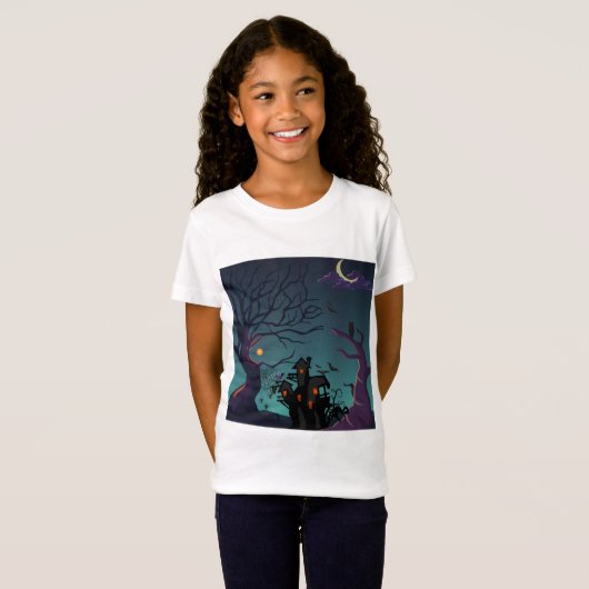 Dunkle Nacht | Halloween | Spuk Haus T-Shirt (Vorne ganz)