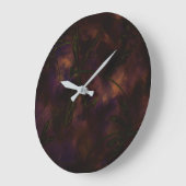 Dunkle Nacht Libelle Feuer Große Wanduhr (Winkel)