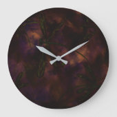 Dunkle Nacht Libelle Feuer Große Wanduhr (Vorderseite)