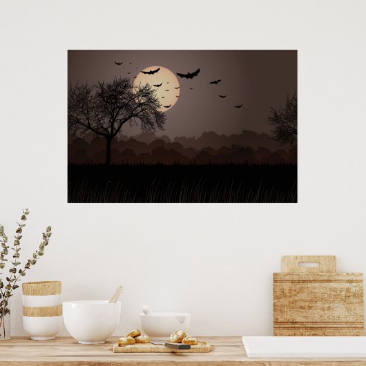 Dunkle Nacht Poster (Küche)