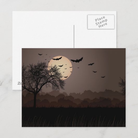 Dunkle Nacht Postkarte (Vorne/Hinten)