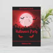 Dunkle Nachtbeobachter Einladung (Stehend Vorderseite)