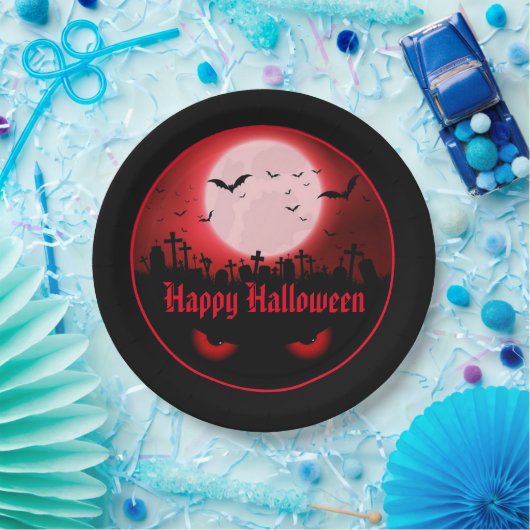 Dunkle Nachtbeobachter Pappteller (Party)