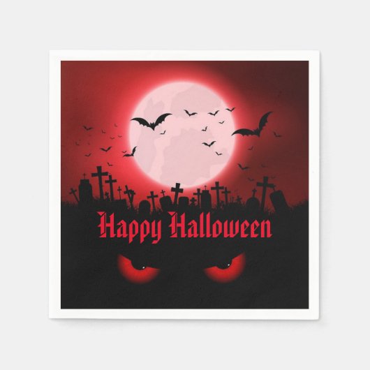 Dunkle Nachtbeobachter Serviette (Vorderseite)