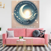 Dunkle Nächte AI Kunst Leinwanddruck (Insitu (Wohnzimmer))