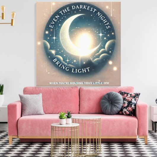 Dunkle Nächte AI Kunst Leinwanddruck (Insitu (Wohnzimmer))