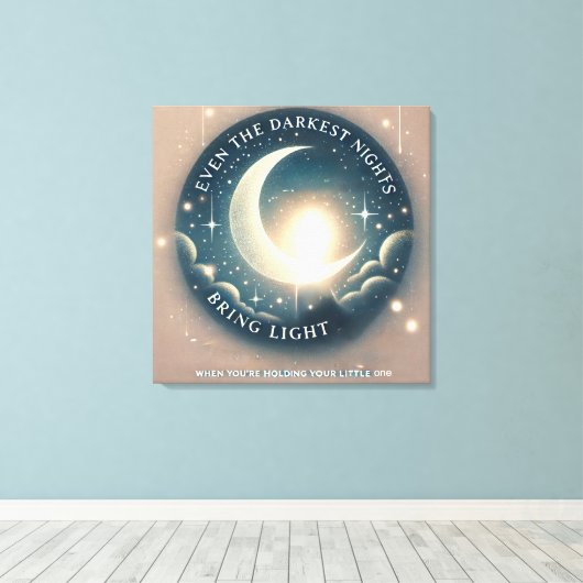 Dunkle Nächte AI Kunst Leinwanddruck (Insitu (Holzboden))