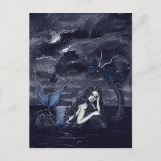 Dunkle Nachtkarte Postkarte (Vorderseite)