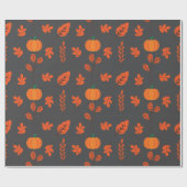 Dunkle nahtlose Verpackung Papier: Gemütliche Fall Geschenkpapier (Flach)