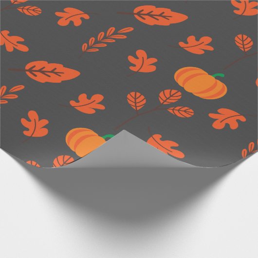Dunkle nahtlose Verpackung Papier: Gemütliche Fall Geschenkpapier (Ecke)