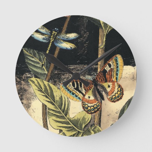 Dunkle Natur-Szene durch Visions-Studio Runde Wanduhr (Vorderseite)