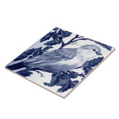 Dunkle Navy Blauer Weißer Vogel & Kirschbaum Kobal Fliese (Seite)