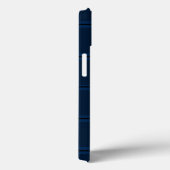 Dunkle Navy Blue Custom Single anfänglich gestreif Case-Mate iPhone Hülle (Rückseite / Rechts)