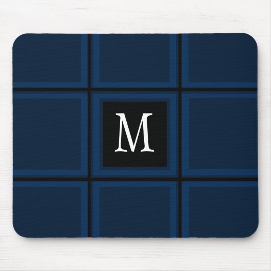 Dunkle Navy Blue Custom Single anfänglich gestreif Mousepad (Vorne)