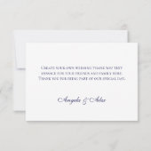 Dunkle Navy Blue griechische Schlüsselgrenze Dankeskarte (Rückseite)