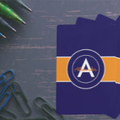 Dunkle Navy Blue Orange Spielkarten