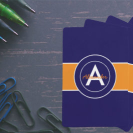 Dunkle Navy Blue Orange Spielkarten