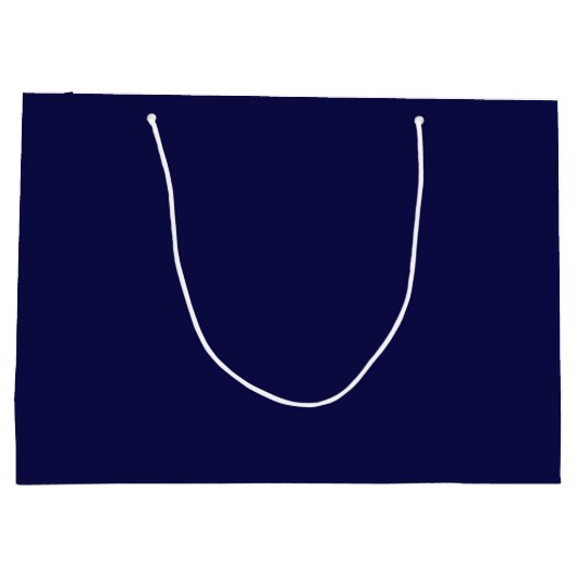 Dunkle Navy Blue solide minimalistisch Große Geschenktüte (Rückseite)