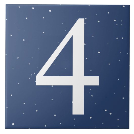 Dunkle Navy Blue Staright House Nummer 4 Vier Fliese (Vorderseite)