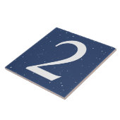 Dunkle Navy Blue Starnight House Nummer 2 Zwei Fliese (Seite)