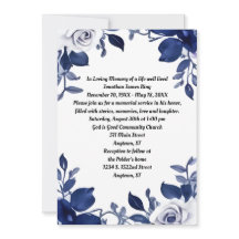 Dunkle Navy Blue und White Memorial