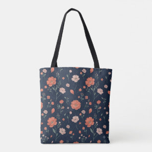 Dunkle Navy-Blumen-Tasche Tasche