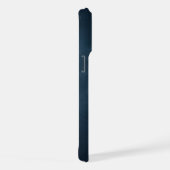 Dunkle Navy Botanische Blätter Monogramm iPhone-Hü iPhone Hülle (Rechte Seite)