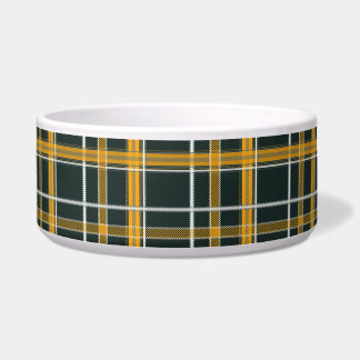 Dunkle Navy-Gold-Kariert-Ästhetik Napf
