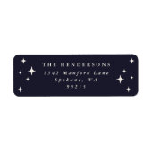 Dunkle Navy Retro Stars Rücksendeadresse (Vorne)