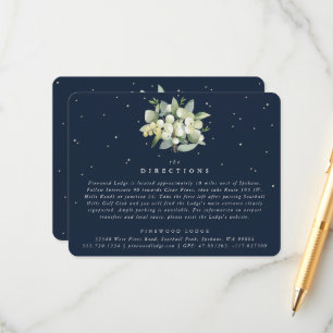 Dunkle Navy Snowberry+Eucalyptus Bouquet Anleitung Begleitkarte