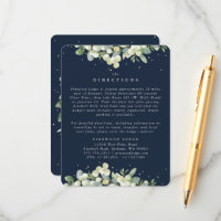 Dunkle Navy Snowberry+Eukalyptus Ausgereifte Richt