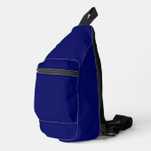 Dunkle Navy Solid Color Crossbody Bag (Rechte Ecke)