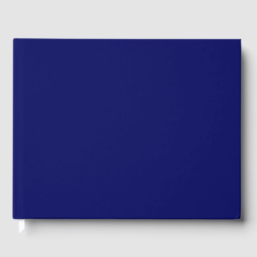 Dunkle Navy Solid Color Gästebuch (Vorderseite)