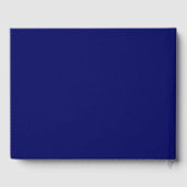 Dunkle Navy Solid Color Gästebuch (Rückseite)