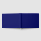Dunkle Navy Solid Color Gästebuch (Voll)