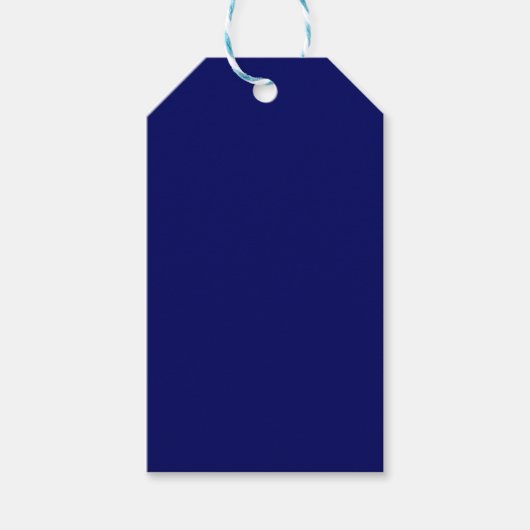 Dunkle Navy Solid Color Geschenkanhänger (Vorderseite)