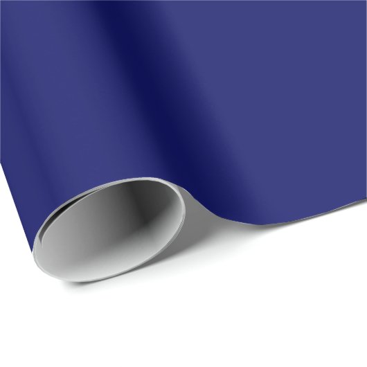 Dunkle Navy Solid Color Geschenkpapier (Rolleneckpunkt)