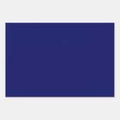 Dunkle Navy Solid Color Geschenkpapier Set (Vorderseite)