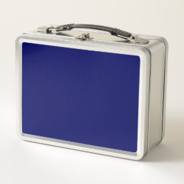 Dunkle Navy Solid Color Metall Brotdose