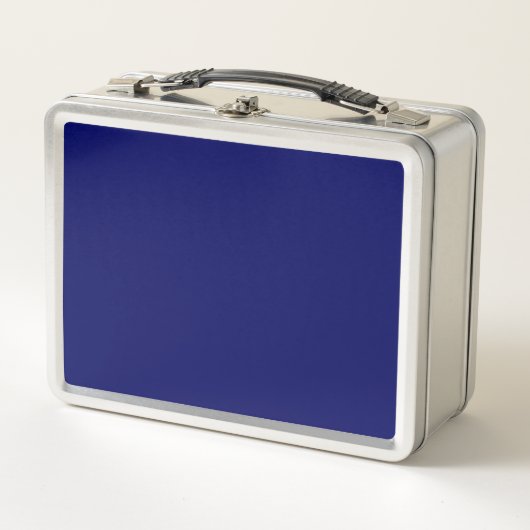 Dunkle Navy Solid Color Metall Brotdose (Vorderseite)