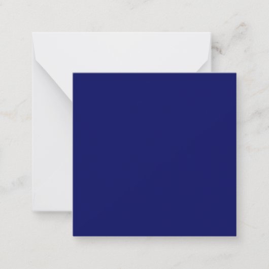 Dunkle Navy Solid Color Mitteilungskarte (Vorderseite)