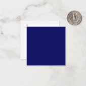Dunkle Navy Solid Color Mitteilungskarte (Vorderseite/Rückseite Beispiel)